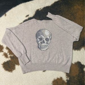 Skull Cashmere cropped sweater